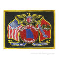 Eagle side locked patch and twill fabric embroidered patch